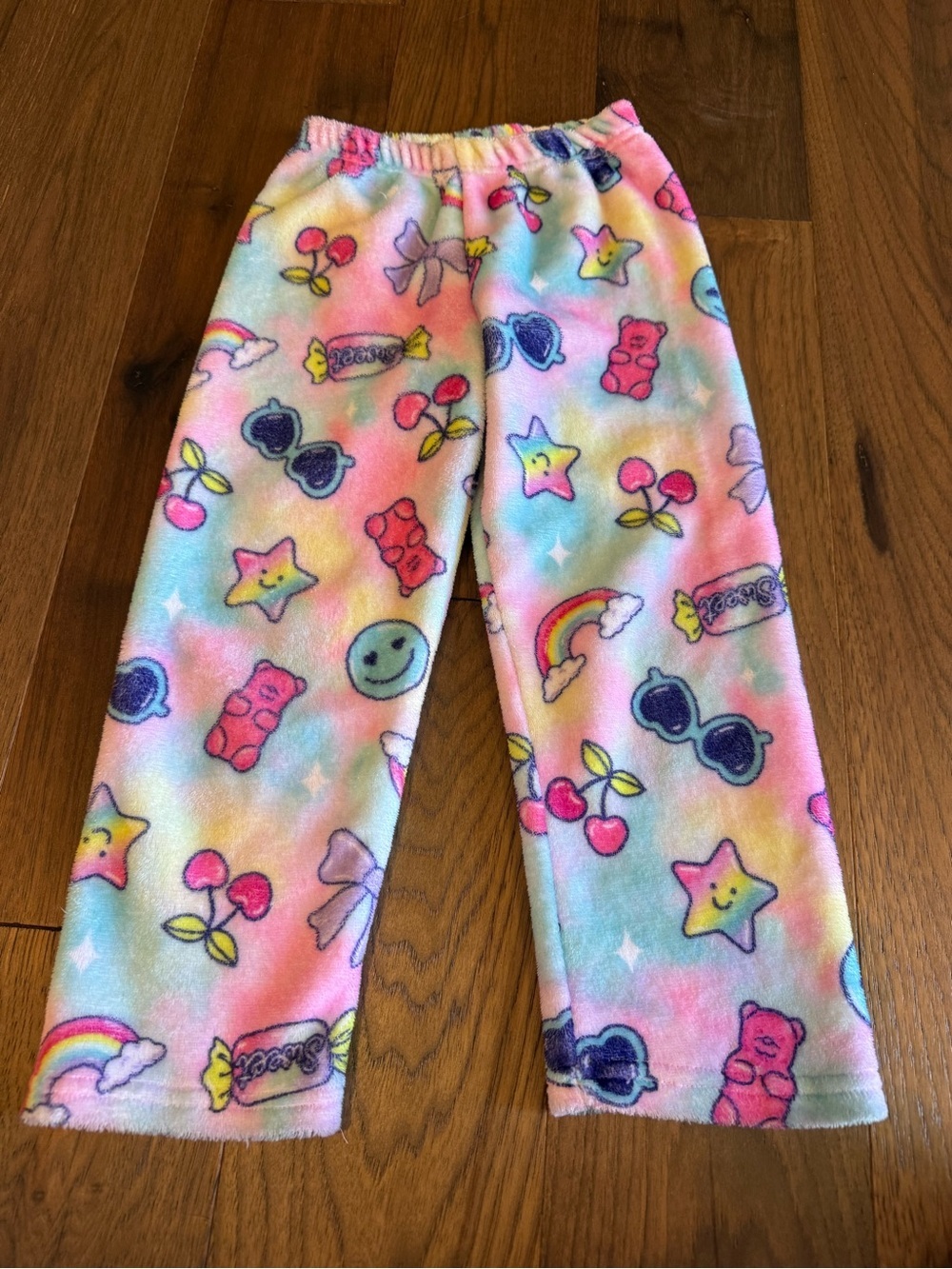 PJ Place Girls Gummy Bear Tie Dye Fleece Pajama Pants Size 5/6